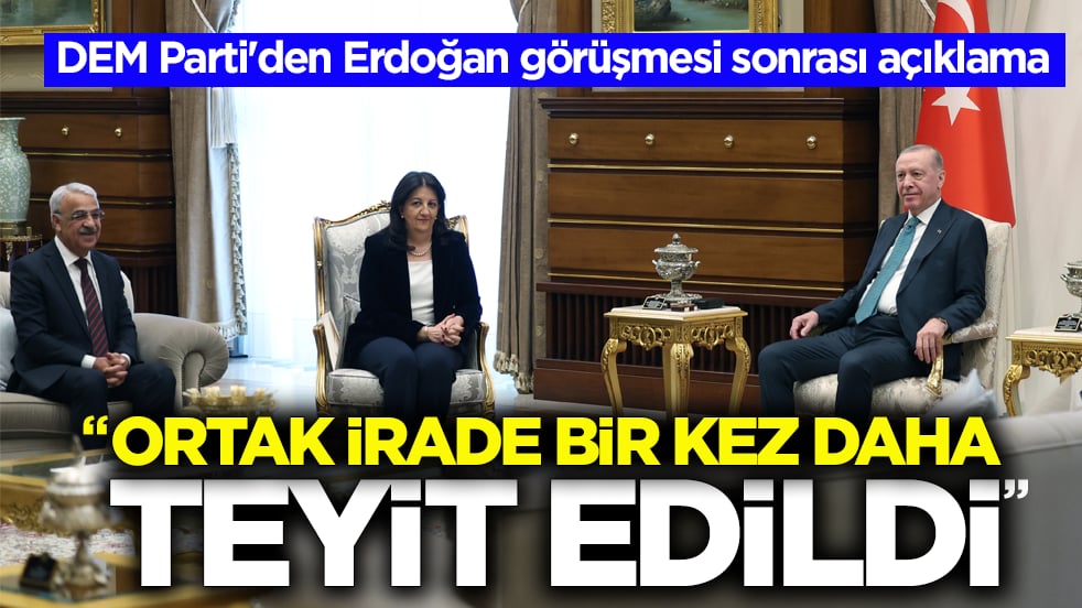 DEM Parti'den Erdoğan görüşmesi sonrası açıklama