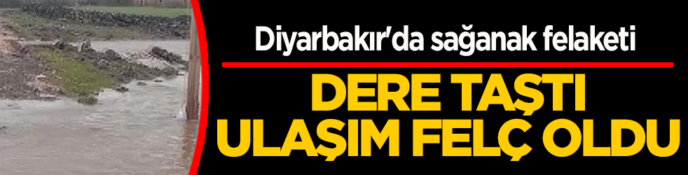 Diyarbakır'da sağanak felaketi: Dere taştı, ulaşım felç oldu