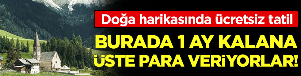 Doğa harikasında ücretsiz tatil! Burada 1 ay kalana üste para veriyorlar! 