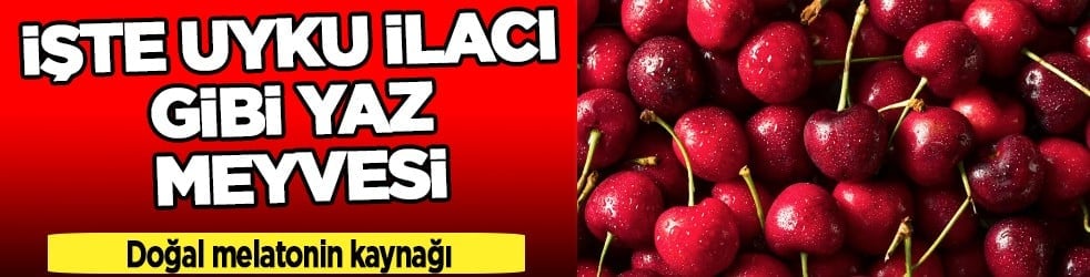 Doğal melatonin kaynakları arasında... Uyku ilacı gibi yaz meyvesi: Şifa deposu