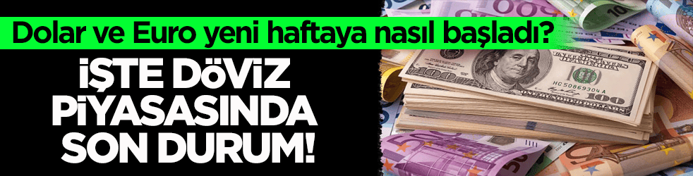 Dolar ve Euro yeni haftaya nasıl başladı? İşte döviz piyasasında son durum!