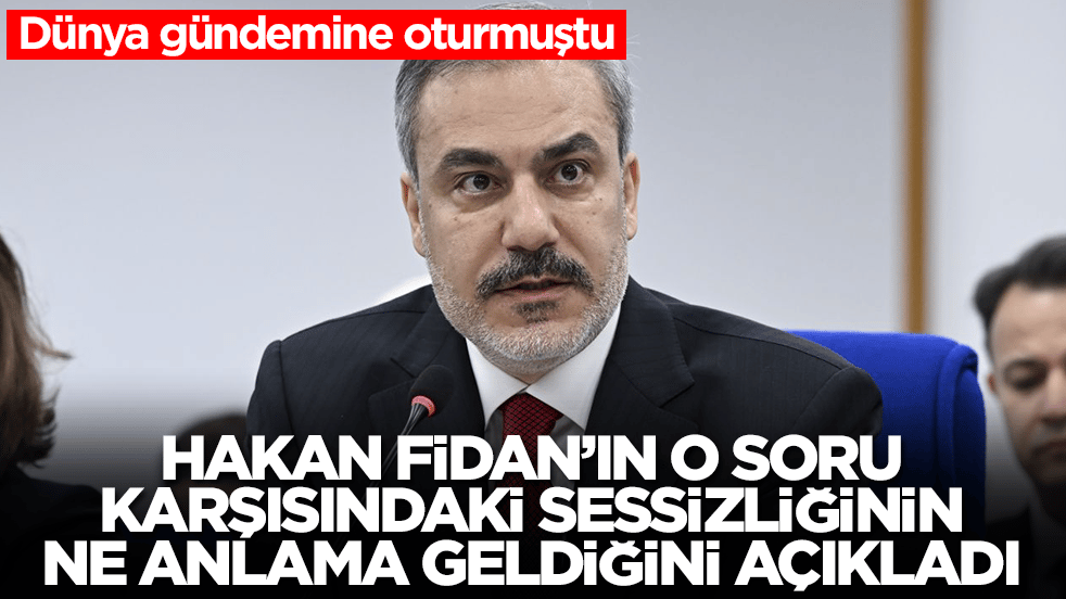 Dünya gündemine oturmuştu: Hakan Fidan'ın o soru karşısındaki sessizliğinin ne anlama geldiğini açıkladı
