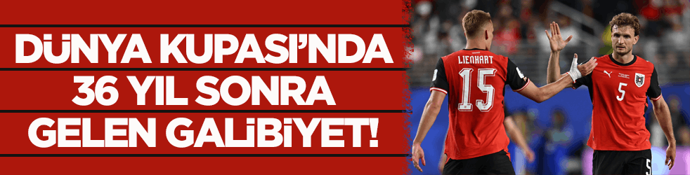 Dünya Kupası’nda 36 yıl sonra gelen galibiyet