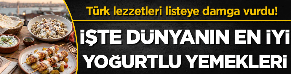 Dünyanın en iyi yoğurtlu yemekleri belli oldu! Listeye Türk lezzetleri damga vurdu!