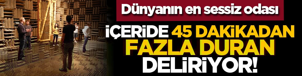 Dünyanın en sessiz odası: İçeride 45 dakikadan fazla duran deliriyor!