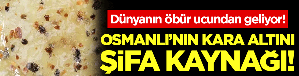 Dünyanın öbür ucundan geliyor: Osmanlı'nın kara altını şifa kaynağı!