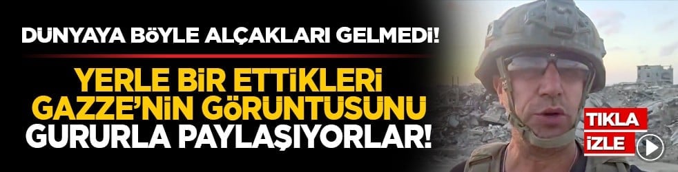 Dünyaya böyle alçakları gelmedi! Yerle bir ettikleri Gazze’nin görüntüsünü gururla paylaşıyorlar!