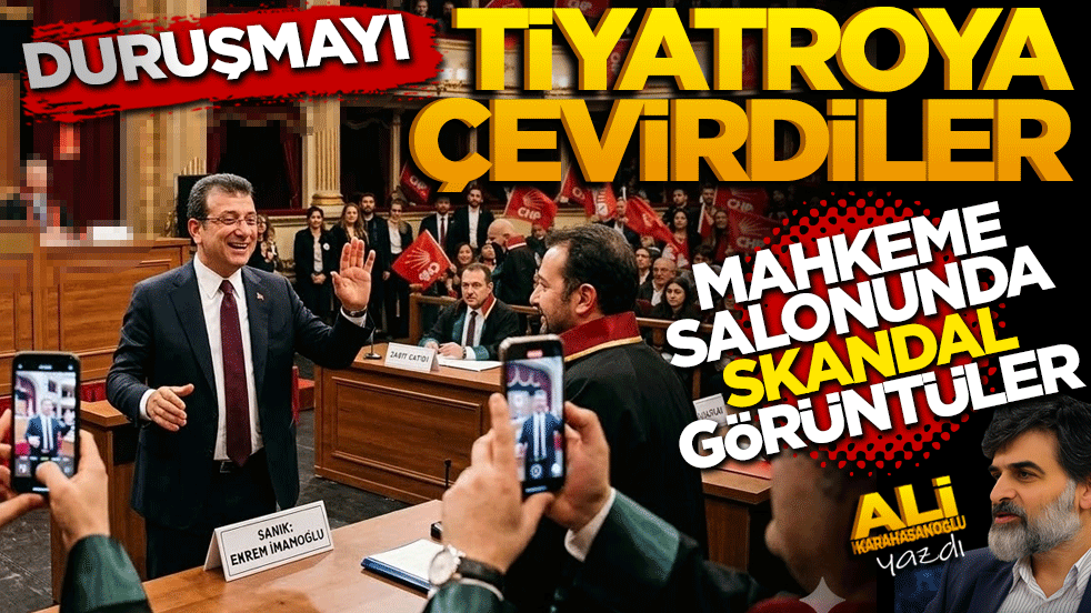 Duruşmayı tiyatroya çevirdiler! Mahkeme salonunda skandal görüntüler