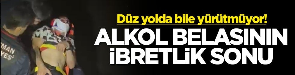 Düz yolda bile yürütmüyor! Alkol belasının ibretlik sonu