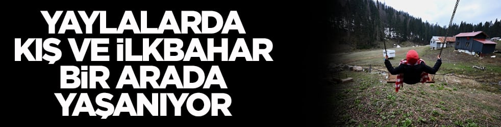 Düzce'nin yaylalarında kış ve ilkbahar bir arada yaşanıyor