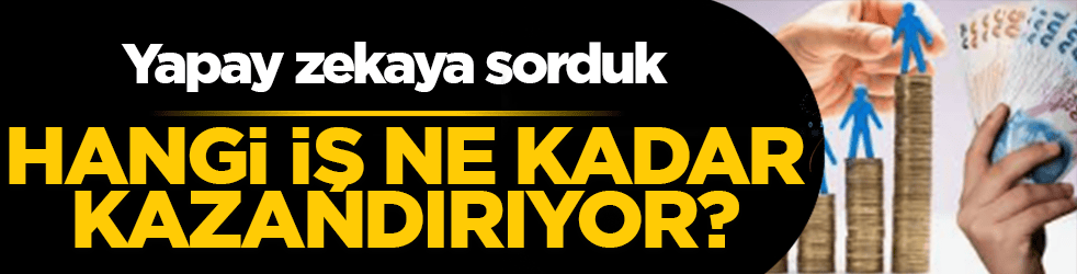 En çok kazandıran meslekleri yapay zekaya sorduk: Hangi iş ne kadar kazandırıyor? İşte dikkat çeken liste