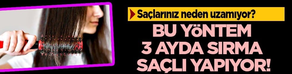 En etkili yöntem ile 3 ayda sırma saçlı olun! Saçlarınız neden uzamıyor sorusu cevabını buldu...