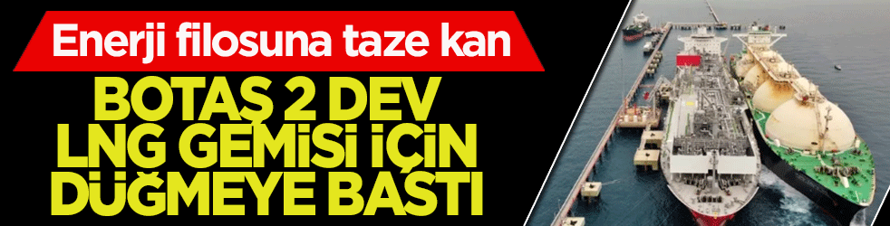 Enerji filosuna taze kan: BOTAŞ 2 dev LNG gemisi için düğmeye bastı