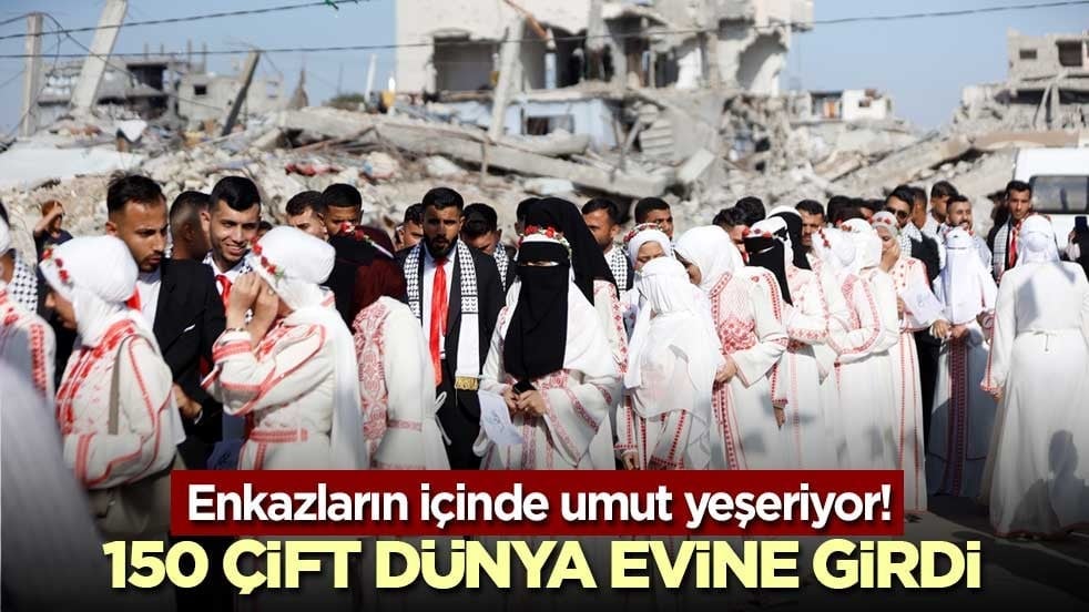 Enkazların içinde umut yeşeriyor! 150 çift dünya evine girdi
