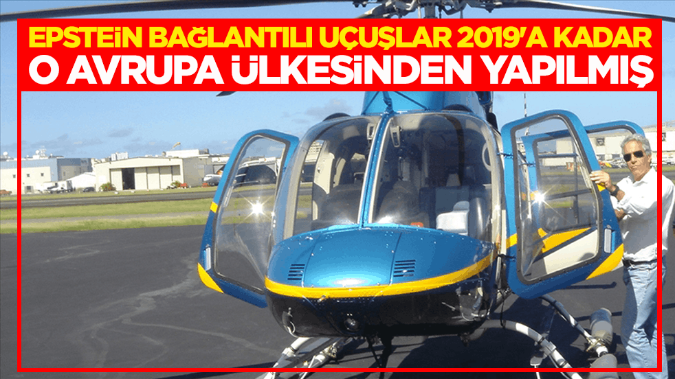 Epstein bağlantılı uçuşlar 2019'a kadar o Avrupa ülkesinden yapılmış