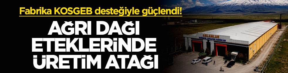 Fabrika KOSGEB desteğiyle güçlendi! Ağrı Dağı eteklerinde üretim atağı