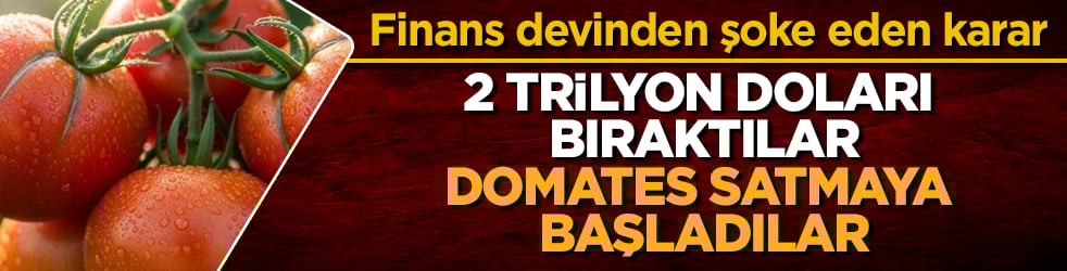Finans devinden şoke eden karar! 2 trilyon doları bıraktılar, domates satmaya başladılar