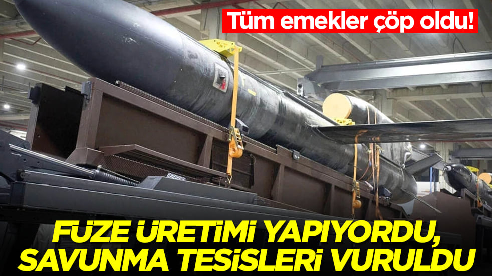 Füze üretimi yapıyordu! Savunma sanayi tesisleri vuruldu, tüm emekler çöp oldu