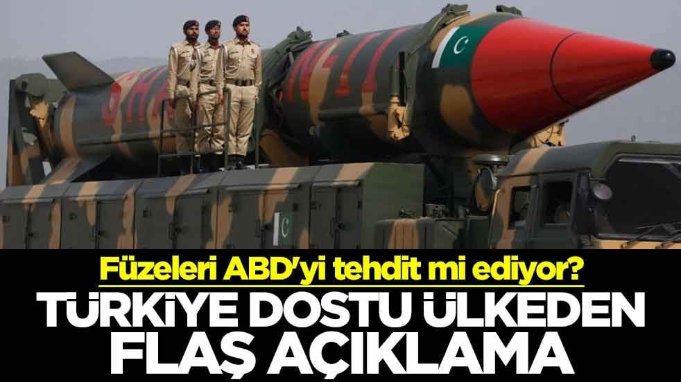 Füzeleri ABD'yi tehdit mi ediyor? Türkiye dostu ülkeden flaş açıklama