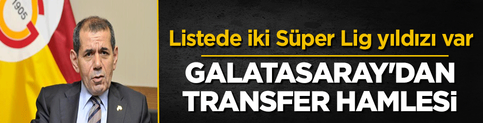 Galatasaray'dan transfer hamlesi: Süper Lig'den iki genç aday listede