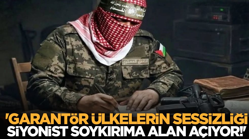 'Garantör ülkelerin sessizliği siyonist soykırıma alan açıyor!'