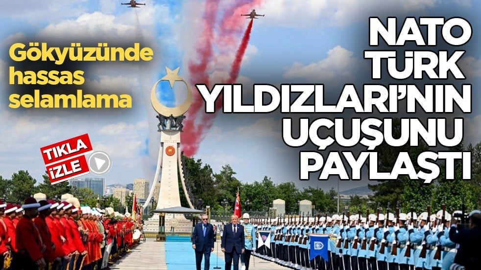 Gökyüzünde hassas selamlama! NATO, Türk Yıldızları’nın uçuşunu paylaştı