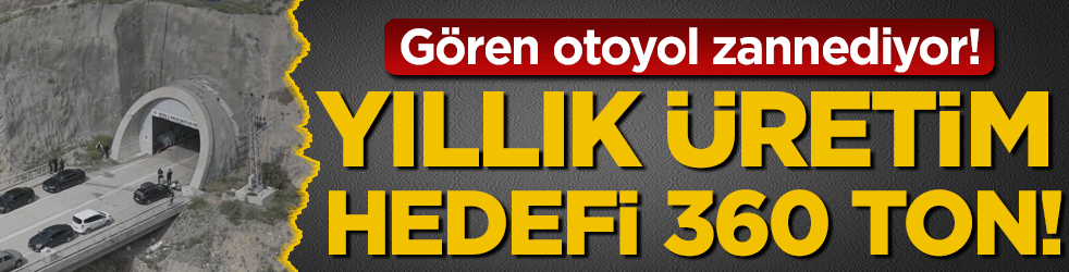 Gören otoyol zannediyor: Yıllık üretim hedefi 360 ton!