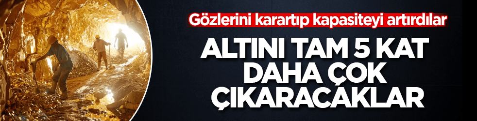 Gözlerini karartıp kapasiteyi artırdılar! Altını tam 5 kat daha çok çıkaracaklar