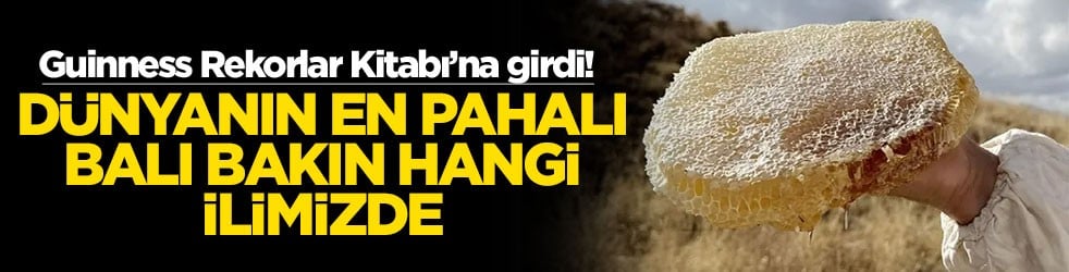 Guinness Rekorlar Kitabı’na girdi! Dünyanın en pahalı balı bakın hangi ilimizde