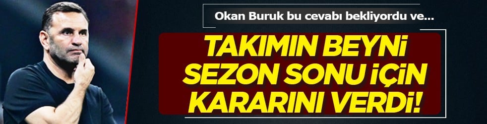 Gündeme oturacak kararını nihayet verdi takımın orta sahadaki maestrosu.... 