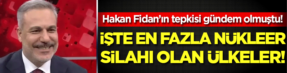 Hakan Fidan'ın tepkisi gündem olmuştu! İşte en fazla nükleer silahı olan ülkeler!