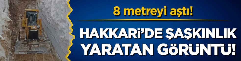 Hakkari'de şaşkınlık yaratan görüntü! 8 metreden yüksek!
