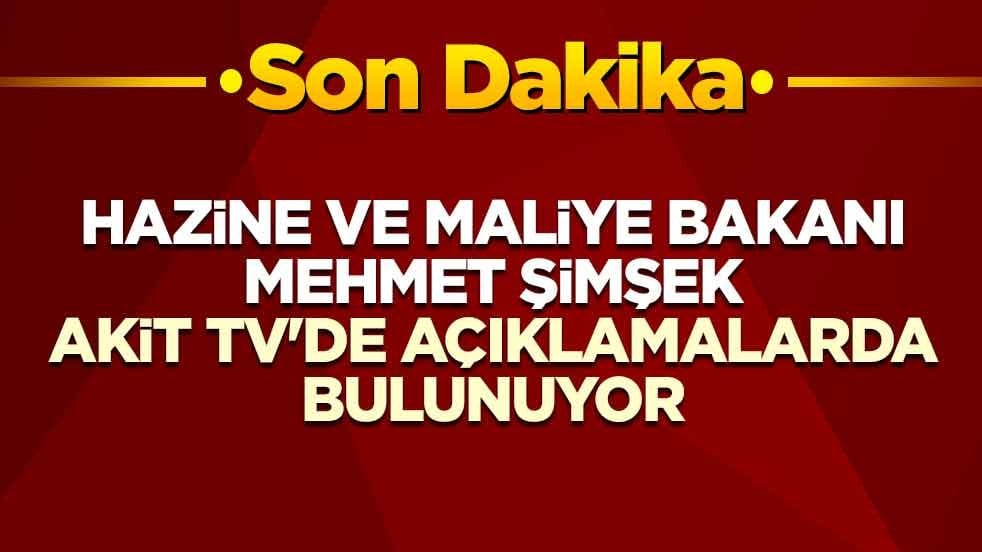 Bakan Şimşek, Akit TV'de açıklamalarda bulunuyor