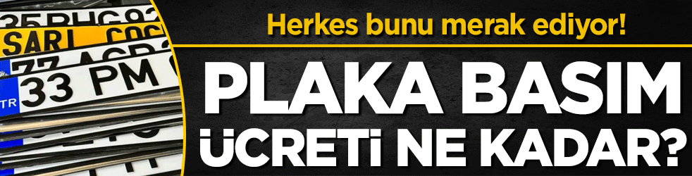 Herkes bunu merak ediyor: Plaka basım ücreti ne kadar? 