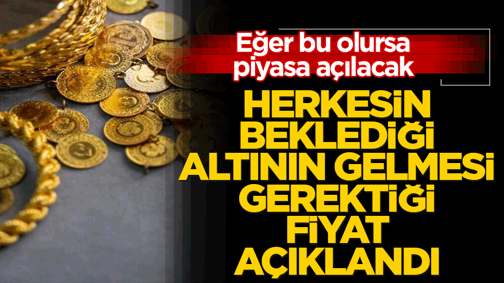 Herkesin altının gelmesi gerektiği fiyat açıklandı! Eğer bu olursa piyasa açılacak