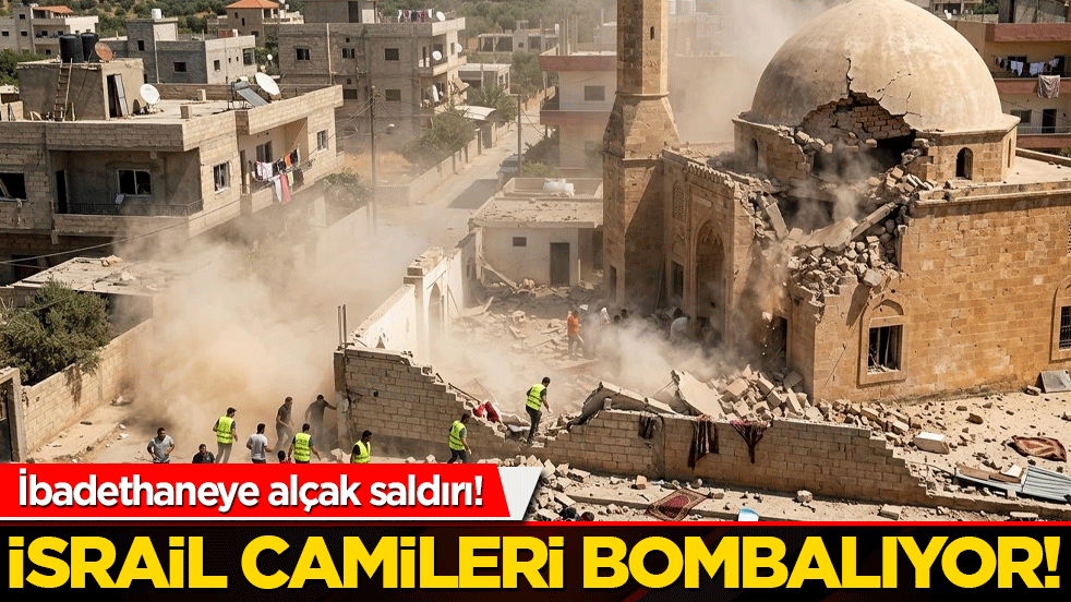 İbadethaneye alçak saldırı! İsrail camileri bombalıyor!