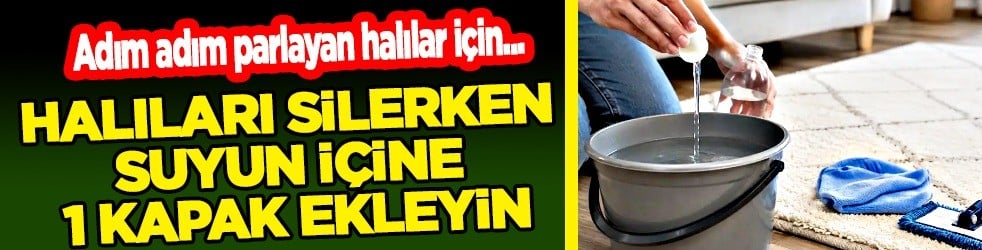 İçme suyu ile halıları silerken suyun içine 1 kapak ekleyin: Tertemiz yapıyor! Asıl unsuru elma, işlemi yapmayın 