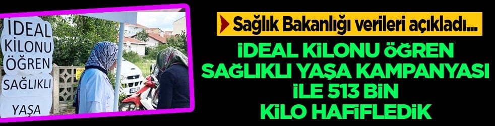 İdeal Kilonu Öğren Sağlıklı Yaşa Kampanyası ile 513 Bin Kilo Hafifledik 