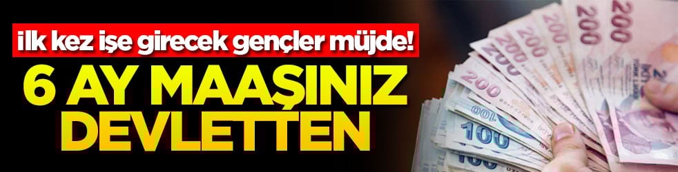 İlk kez işe girecek gençler müjde! 6 ay maaşınız devletten