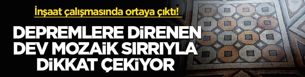İnşaat çalışmasında ortaya çıktı! Depremlere direnen dev mozaik sırrıyla dikkat çekiyor