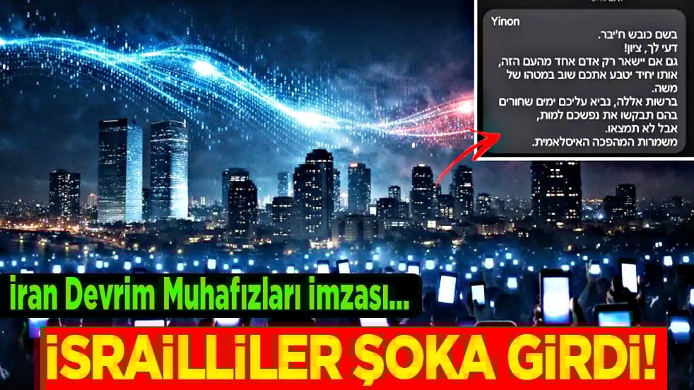 İran Devrim Muhafızları imzası! Katil İsrail'in halkını korku fena halde sardı... Hayber fatihinin adıyla!