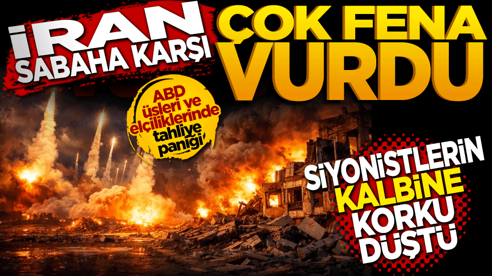İran sabaha karşı çok fena vurdu! Siyonistlerin kalbine korku düştü