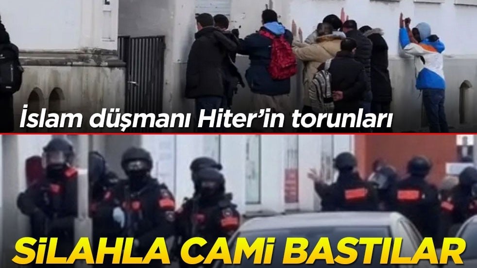 İslam düşmanı, Hiter’in torunları! Alman polisi silahla camiyi bastı