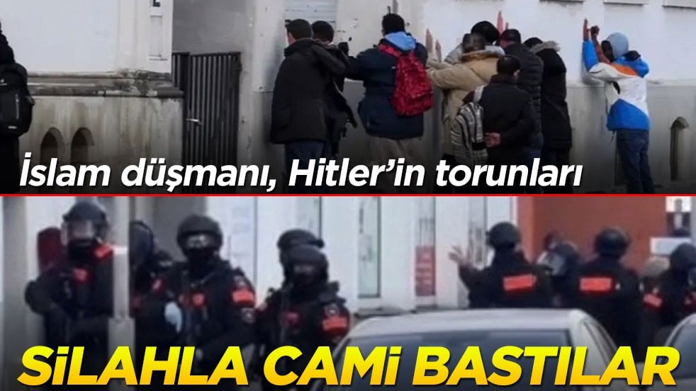 İslam düşmanı, Hitler’in torunları! Alman polisi silahla camiyi bastı
