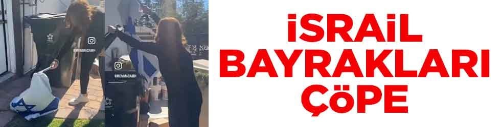 İsrail bayrakları çöpe