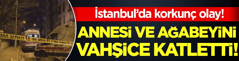 İstanbul'da korkunç olay: Annesi ve ağabeyini vahşice katletti!