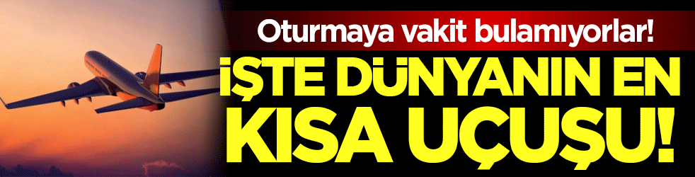 İşte dünyanın en kısa uçuşu: Oturmaya vakit bulamıyorlar!