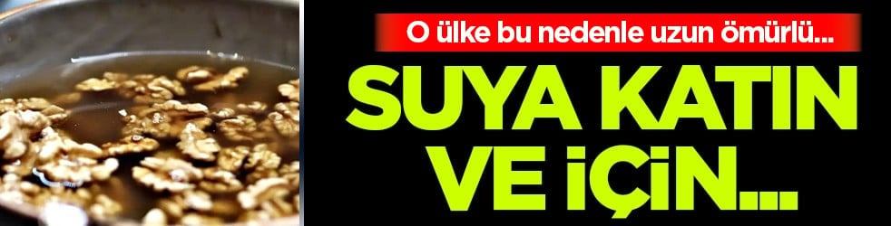 Japonlar bu nedenle uzun ömürlü... Suya katın için: İşte tüm detayları!