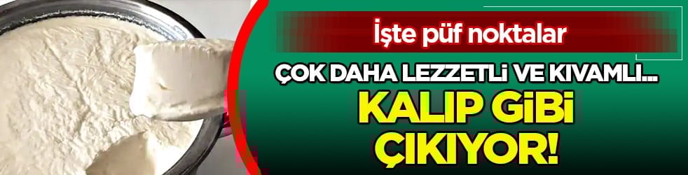 Jersey sütü ile birlikte daha kıvamlı... Kalıp gibi çıkıyor: Ev yoğurdu tarifi, taşırmadan kaynatın