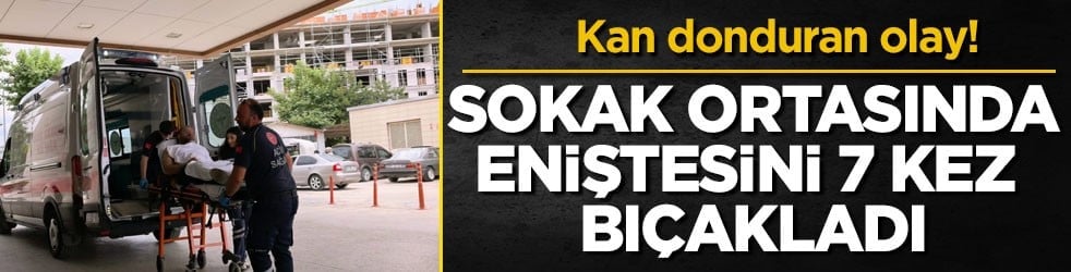 Kan donduran olay! Sokak ortasında eniştesini 7 kez bıçakladı